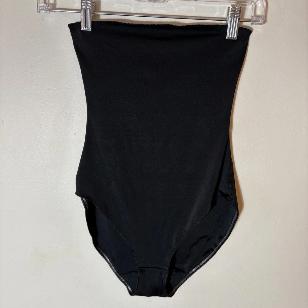 SPANX Black High Waisted Tummy Control‎ Shapewear Bodysuit Size M